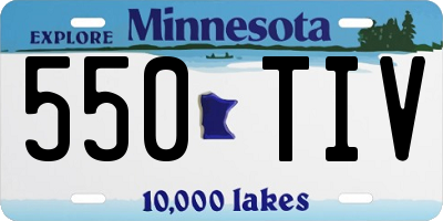 MN license plate 550TIV