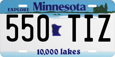 MN license plate 550TIZ
