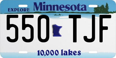 MN license plate 550TJF