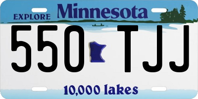 MN license plate 550TJJ
