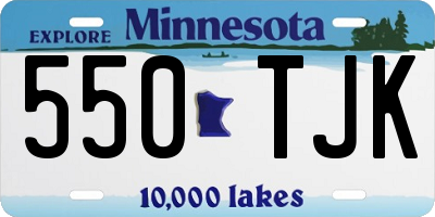 MN license plate 550TJK