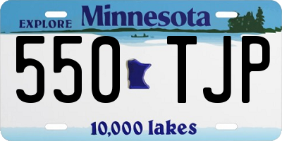 MN license plate 550TJP