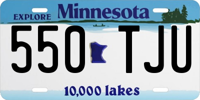 MN license plate 550TJU