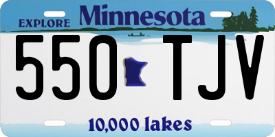 MN license plate 550TJV