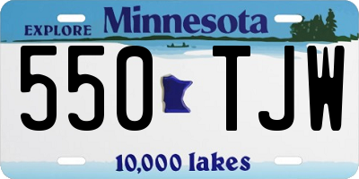 MN license plate 550TJW