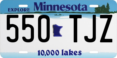 MN license plate 550TJZ