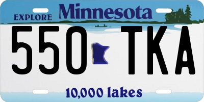 MN license plate 550TKA