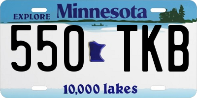 MN license plate 550TKB