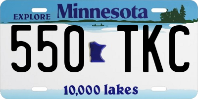 MN license plate 550TKC