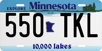 MN license plate 550TKL