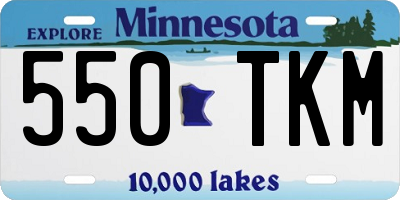 MN license plate 550TKM