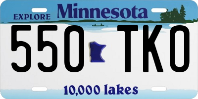 MN license plate 550TKO