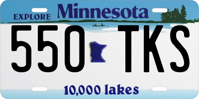 MN license plate 550TKS