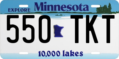 MN license plate 550TKT