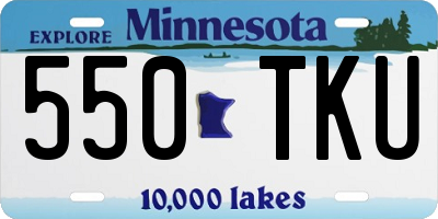 MN license plate 550TKU