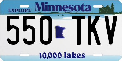 MN license plate 550TKV