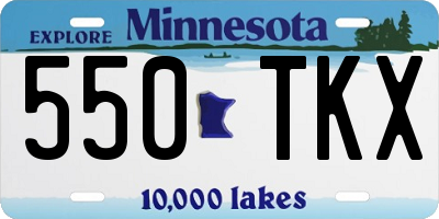MN license plate 550TKX