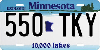 MN license plate 550TKY