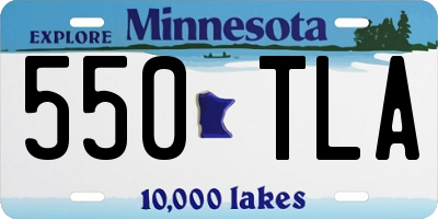 MN license plate 550TLA