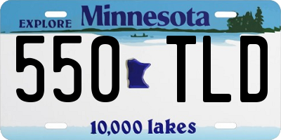 MN license plate 550TLD