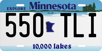 MN license plate 550TLI