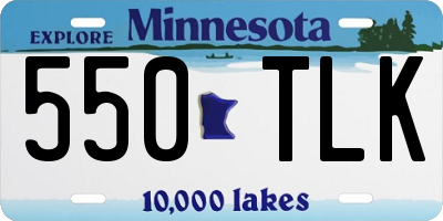 MN license plate 550TLK