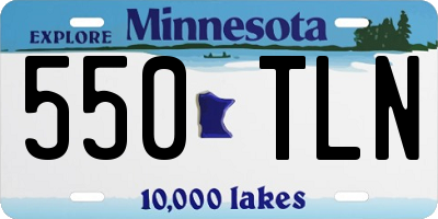 MN license plate 550TLN