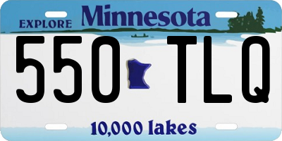 MN license plate 550TLQ