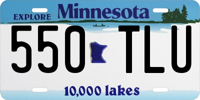 MN license plate 550TLU