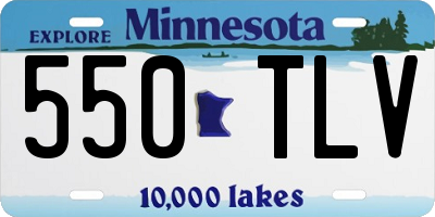 MN license plate 550TLV