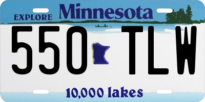 MN license plate 550TLW