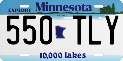 MN license plate 550TLY
