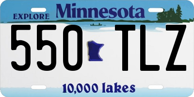 MN license plate 550TLZ