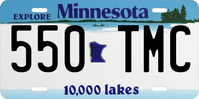MN license plate 550TMC