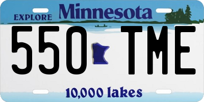 MN license plate 550TME