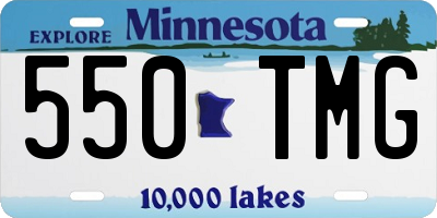 MN license plate 550TMG
