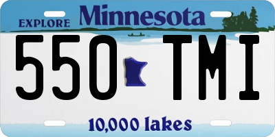 MN license plate 550TMI