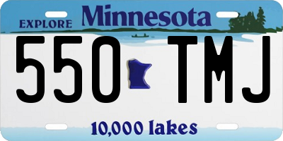 MN license plate 550TMJ