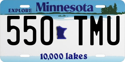 MN license plate 550TMU