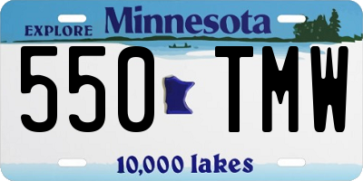 MN license plate 550TMW