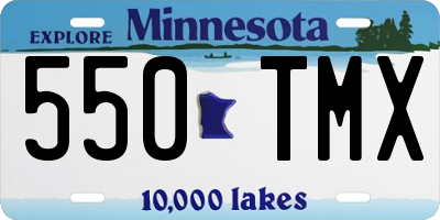MN license plate 550TMX
