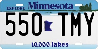 MN license plate 550TMY