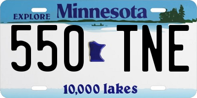 MN license plate 550TNE