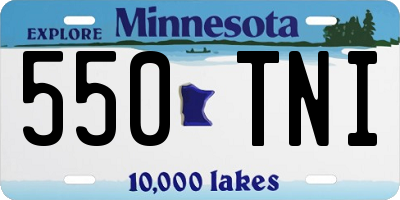 MN license plate 550TNI