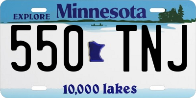 MN license plate 550TNJ