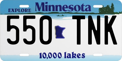 MN license plate 550TNK