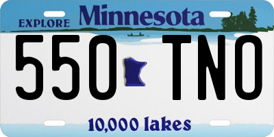 MN license plate 550TNO