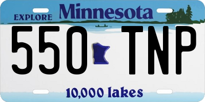 MN license plate 550TNP