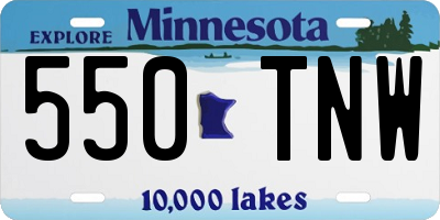 MN license plate 550TNW