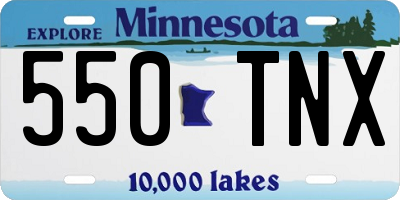 MN license plate 550TNX